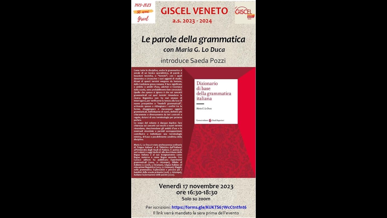 MARIA G. LO DUCA: “DIZIONARIO DI BASE DELLA GRAMMATICA ITALIANA"