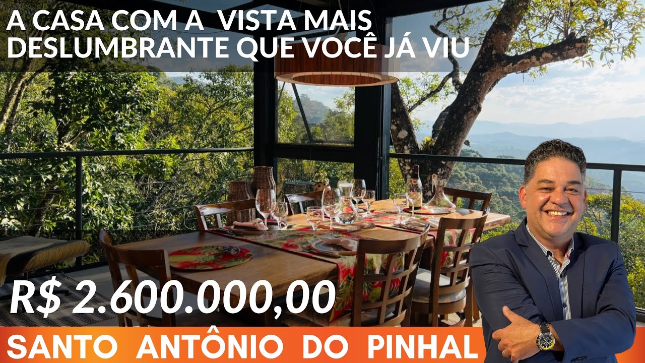 🌿 A CASA MAIS INTEGRADA À NATUREZA QUE VOCÊ JÁ VIU! - SANTO ANTÔNIO DO PINHAL - R$ 2.600.000,00