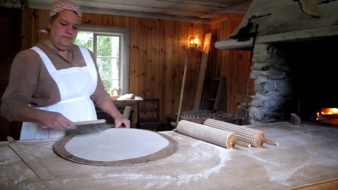 Swedish flat bread baking