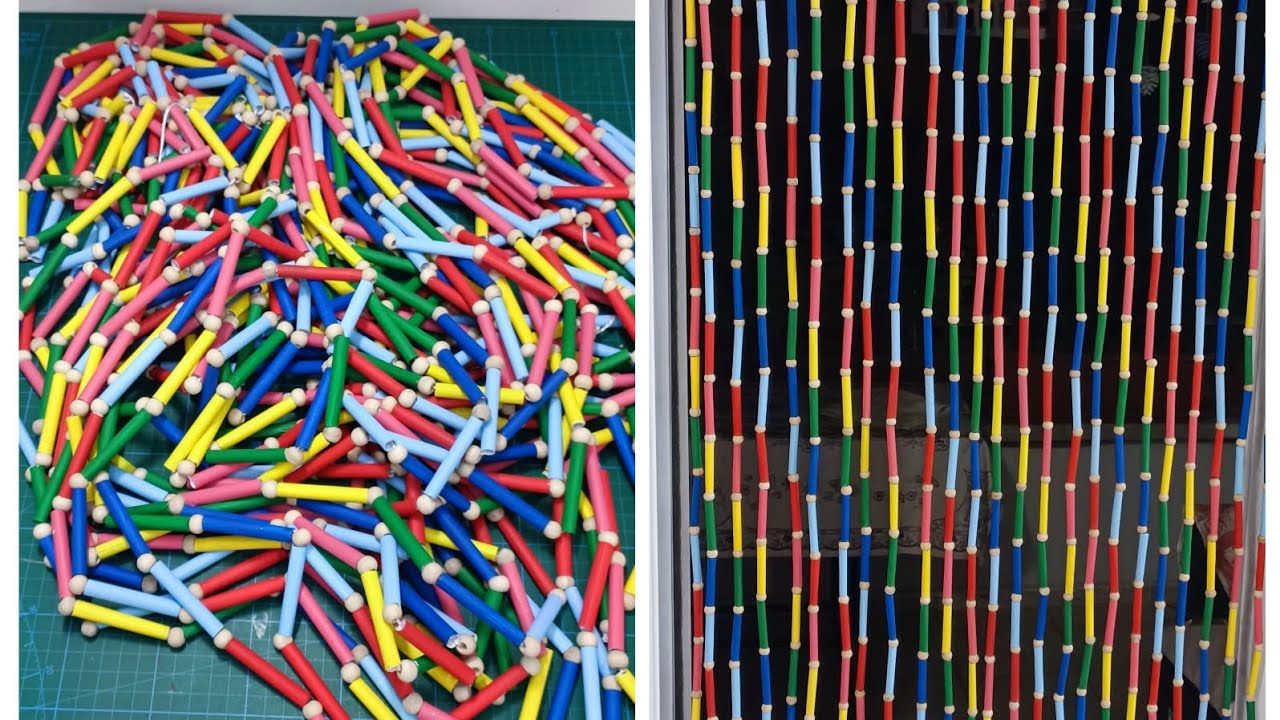 KAĞITLARDAN HARİKA KAPI PERDESİ(WONDERFUL DOOR CURTAIN MADE OF PAPER)#hobby #door #shush#diy #paper
