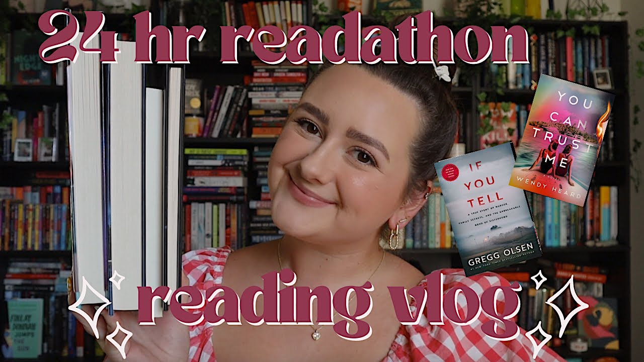 24 HOUR READATHON VLOG  2023 | reading books for 24 hours, girl dinner, true crime & coffee