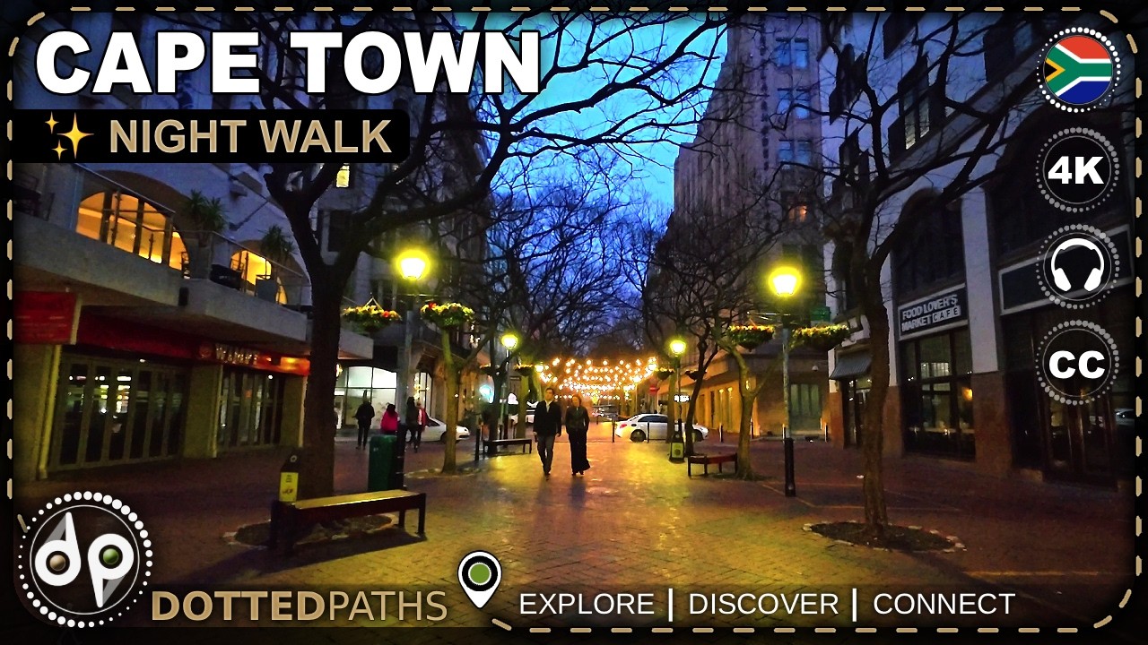CAPE TOWN 🇿🇦 Stunning Evening Walk | FIRST THURSDAYS: Art & Music Walk to St George’s Cathedral | 4K