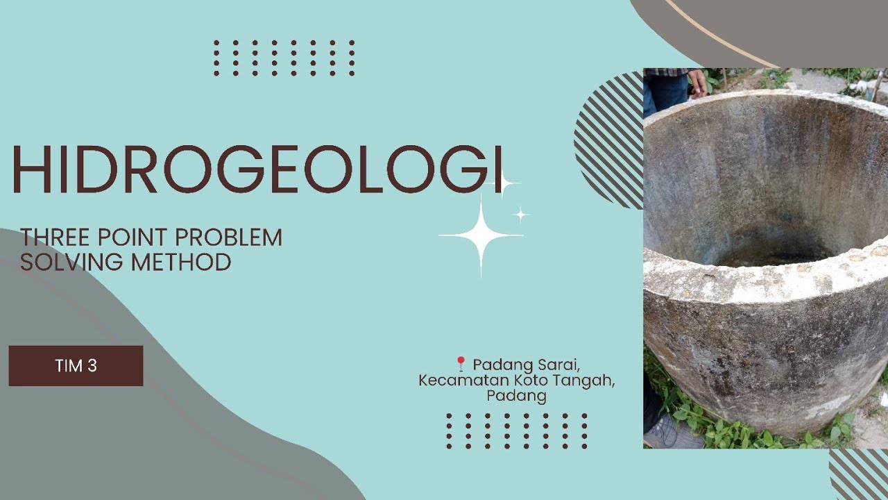 HIDROGEOLOGI Three Point Problem Solving Method (TIM 3 SESI 070) S1 Teknik Pertambangan 2022 UNP