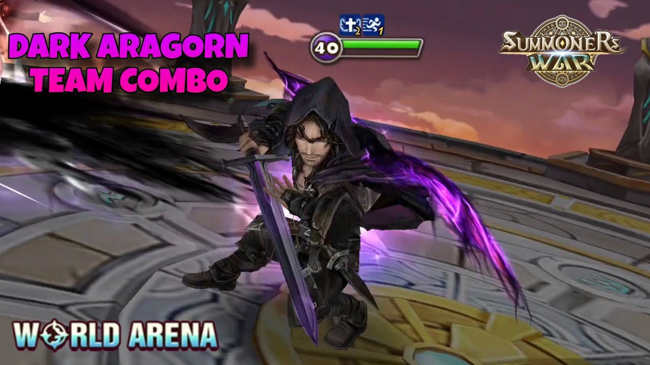 Dark Aragorn Team Combo in World Arena - Summoners War