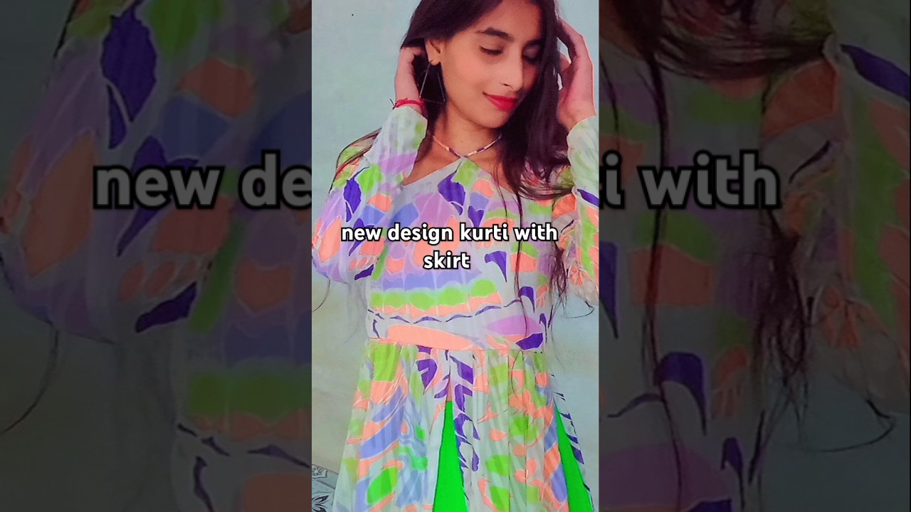New design kurti with skirt for party 