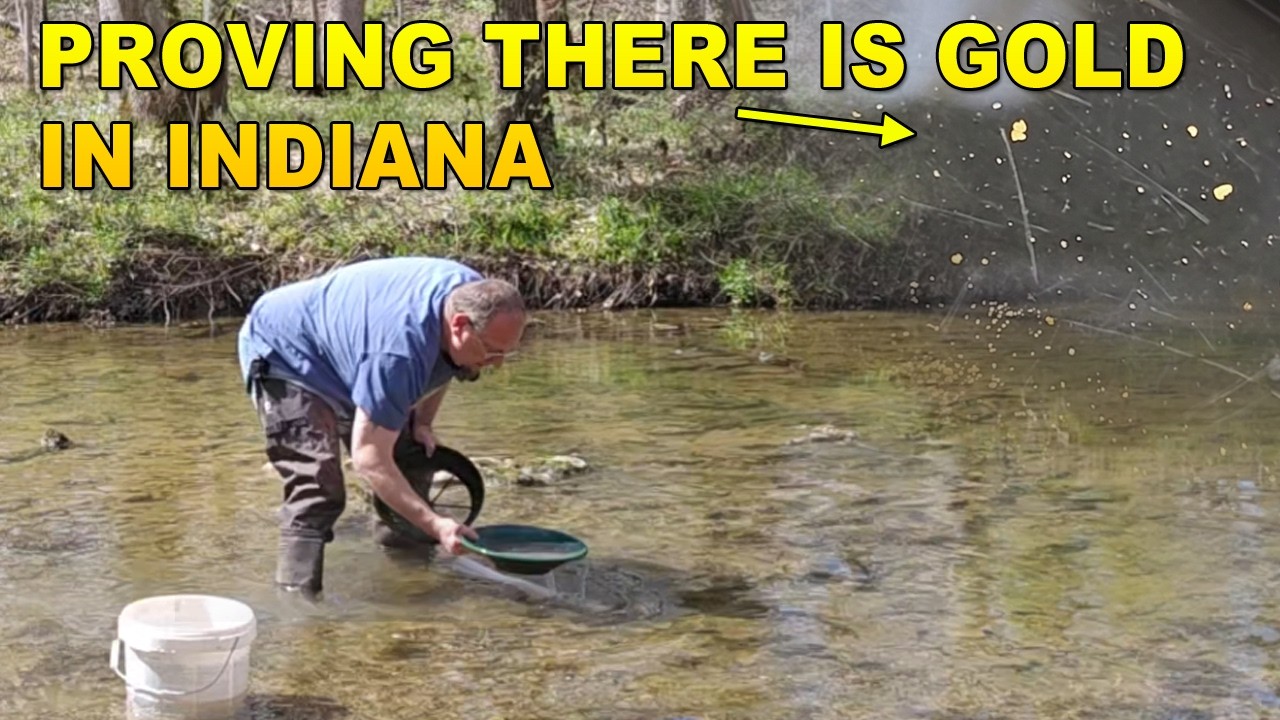 1-Hour Indiana Gold Prospecting Challenge - Crevice Gold Found!