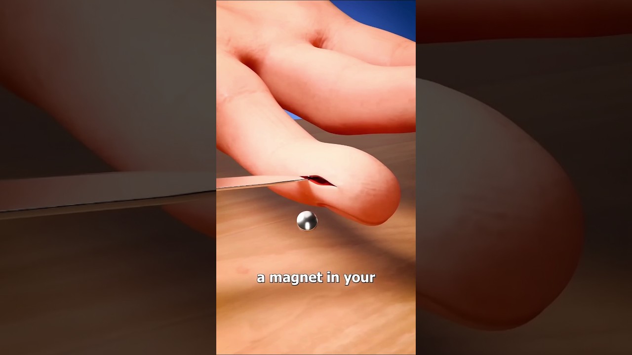 Embeding a magnet in your fingertips (Animation Meme) #funny #stickman #comedy #gym