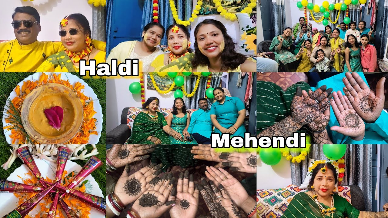 Haldi and Mehendi ceremony 💛💚 ll 25th anniversary 🧿😘 ll silver Jubilee 