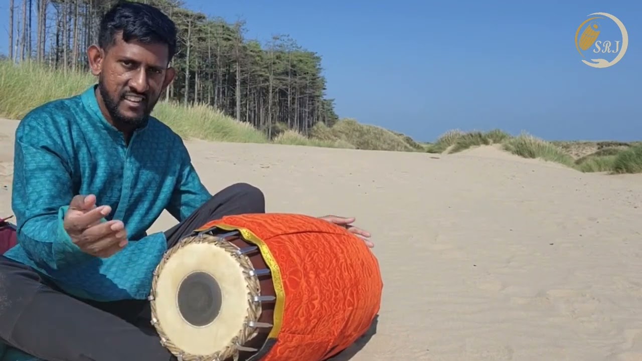 Mohora-Korvais on the Beach (Adhi Thaalam) #mridangam #wales #konnakol #carnaticmusic