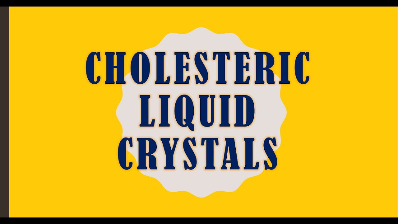 Cholesteric liquid crystal | BTC | B.Tech | B.Sc | Engineering Chemistry | Inorganic Chemistry