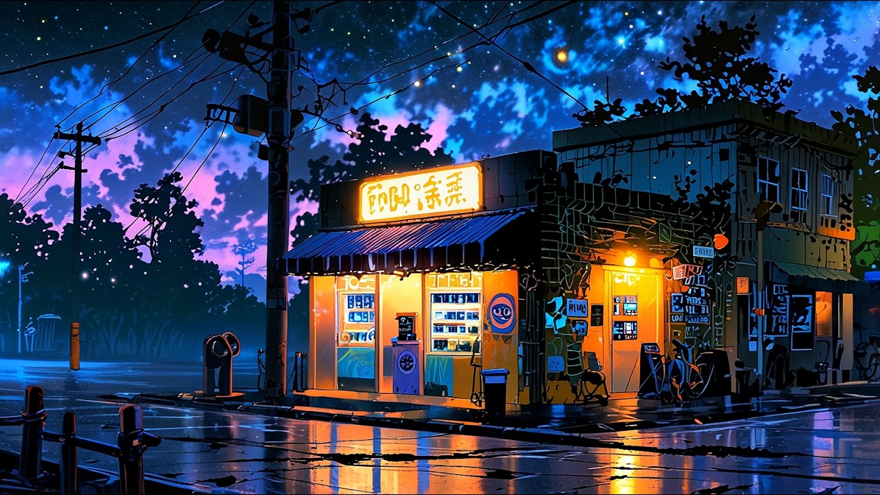 You Stopped by a Convenience Store at 2AM | Calm Lofi to Think