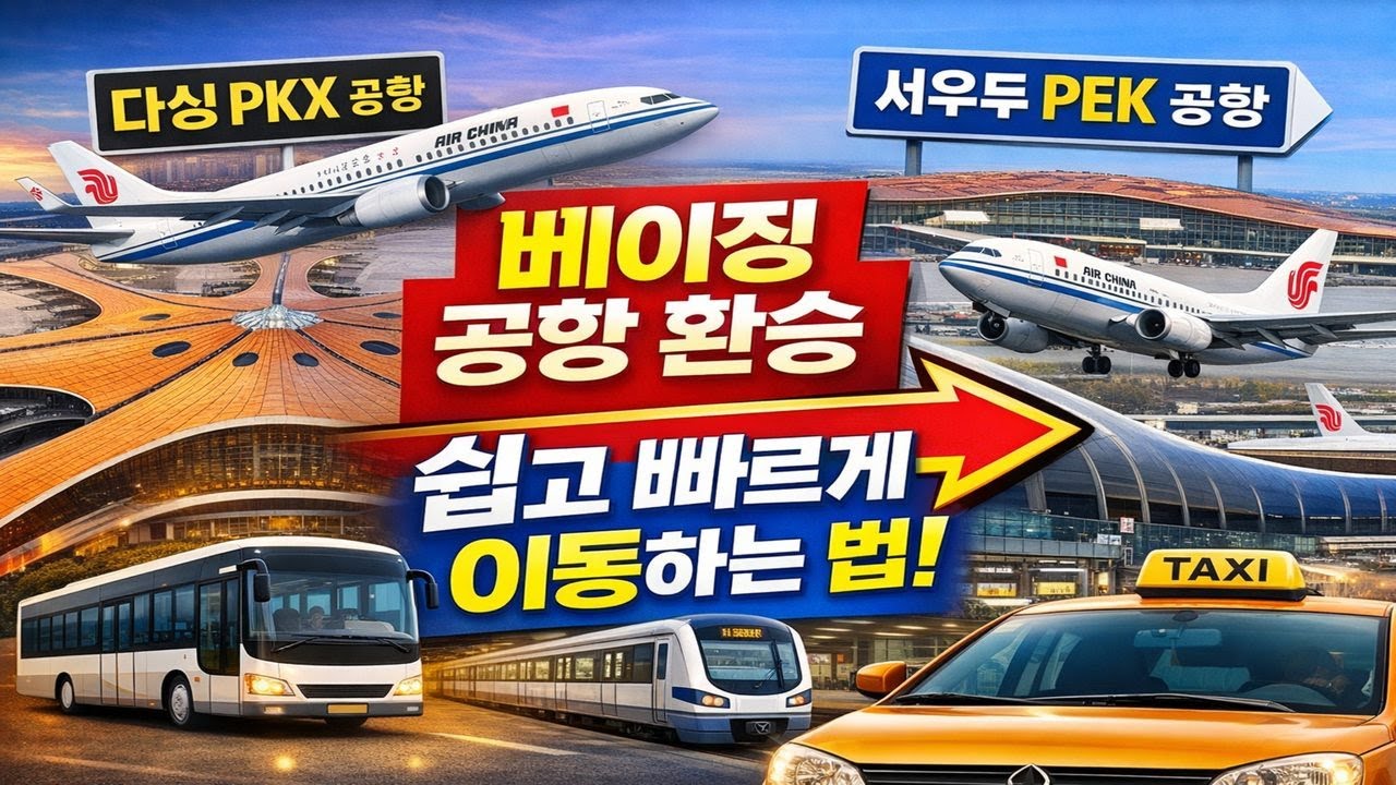 에어차이나 ; 베이징 공항변경; 베이징 다싱(PKX)공항에서 서우두(PEK)공항으로 이동 및 환승-Traveling Tattoo & Beauty Nomad #여행유튜버 #베이징환승