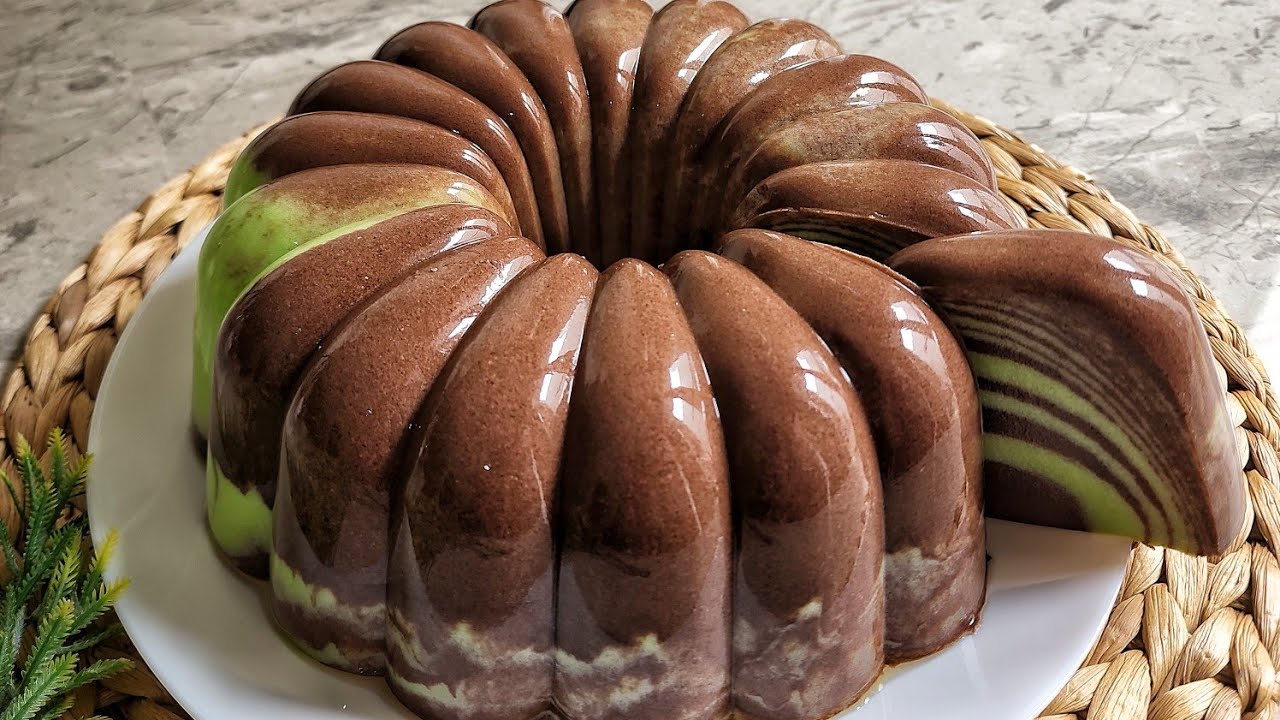 RESEP PUDING PANDAN COKLAT