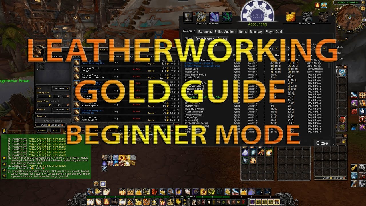 WOW Leatherworking GOLD GUIDE | MASSIVE EARNINGS | BEGINNER MODE