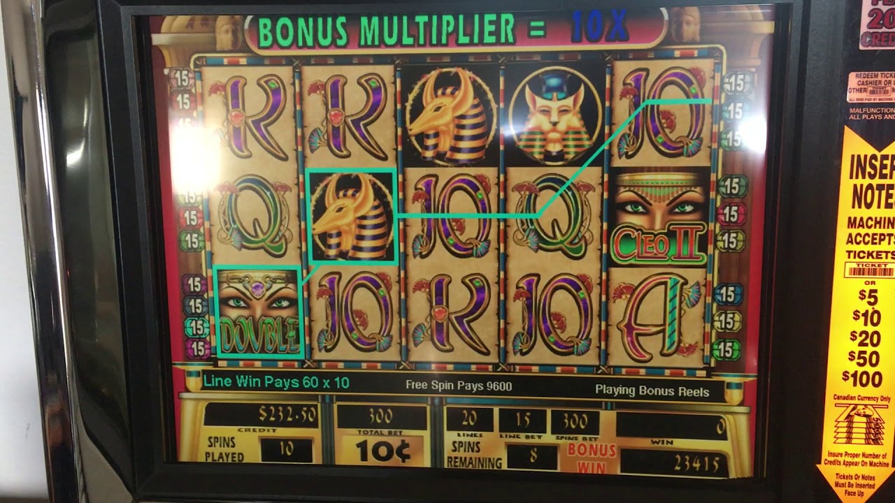 Huge WIN Cleopatra 2 Slot play $30 Max Bet!  3x Retrigger!