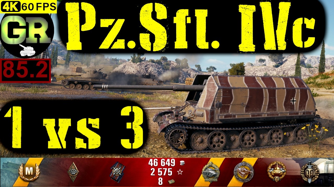 85_World of Tanks Pz.Sfl. IVc WoT Replay - 8 Kills 3K DMG(Patch 1.4.0)
