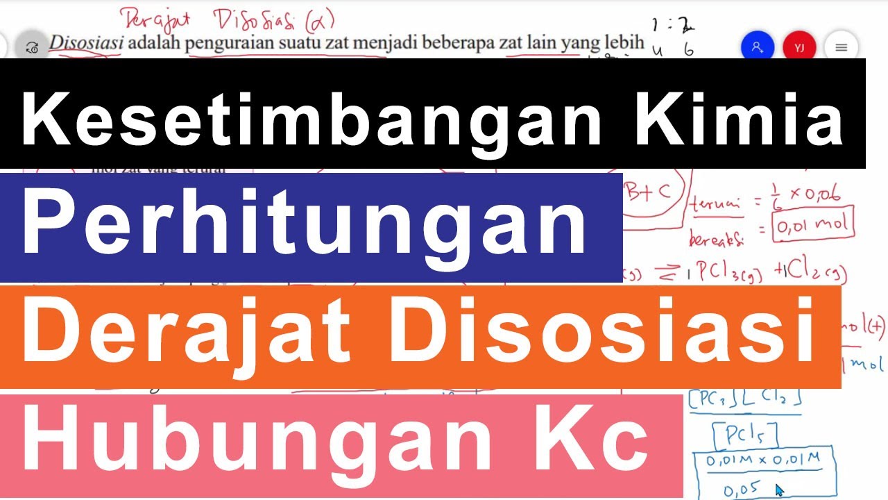 Perhitungan Derajat Disosiasi dan Hubungan antara Derajat Disosiasi dengan Kc