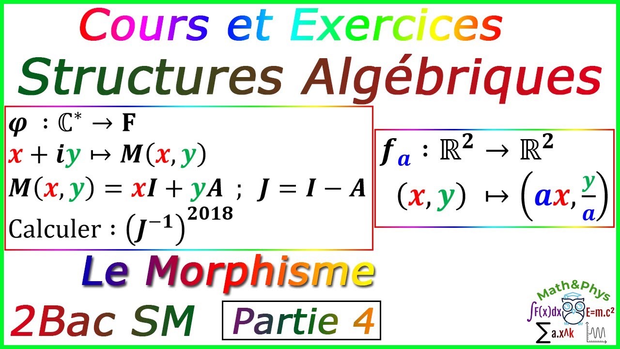 Les Structures Alg&eacute;briques - Morphisme - 2 Bac SM - [Cours Partie 4]