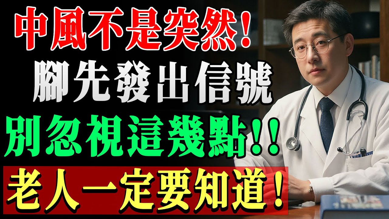 警告！60歲以上腿部7大異常信號，可能是腦中風前兆，早發現早治療救命關鍵！
