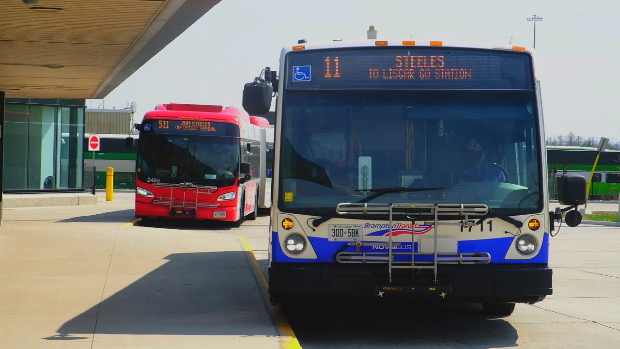 Brampton Transit MiWay and GO Buses at Bramalea GO Station