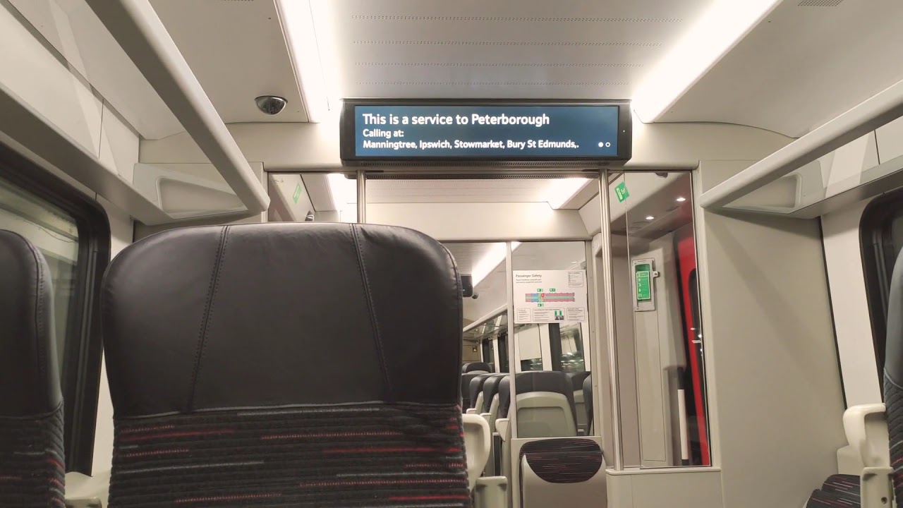 On-board Class 755 leaving Colchester & PIS towards Peterborough [31/01/2020]