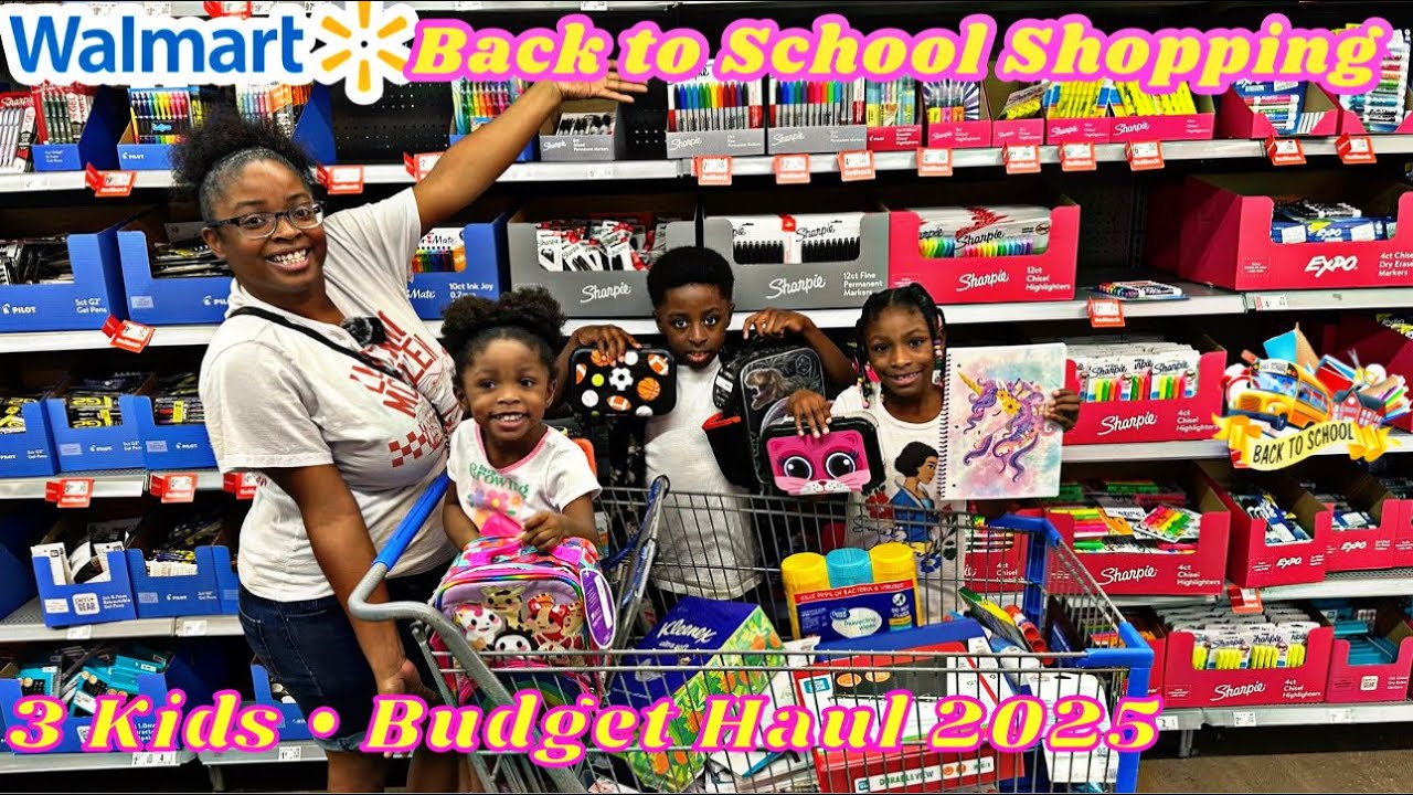 Back to School Shopping for 3 Kids on a Budget ✏️💸 | Walmart Haul 2025