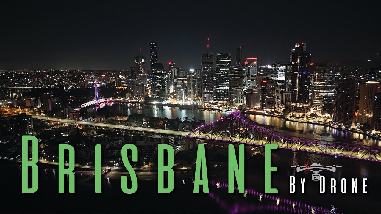 Brisbane City At Night Drone Cinematic By Mark Cooper
