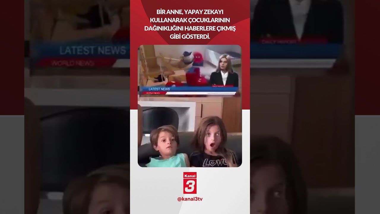 Bir anne, yapay zekayı kullanarak &ccedil;ocuklarının dağınıklığını sanki haberlere &ccedil;ıkmış gibi g&ouml;sterdi..