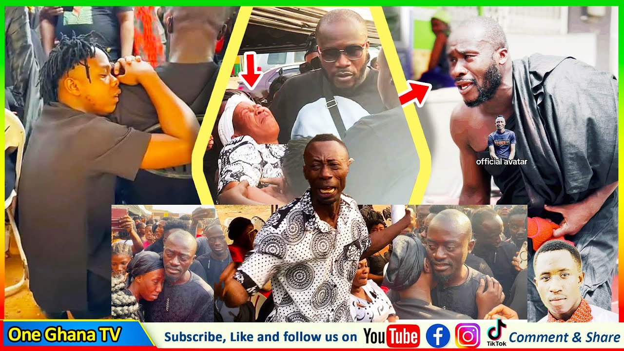 Sad😭C Confion Mother C0LLAPSED😭Dr Likee, Lilwin,Agya Koo,Vivian, Kyekyeku,3940 &Others@ His Funeral