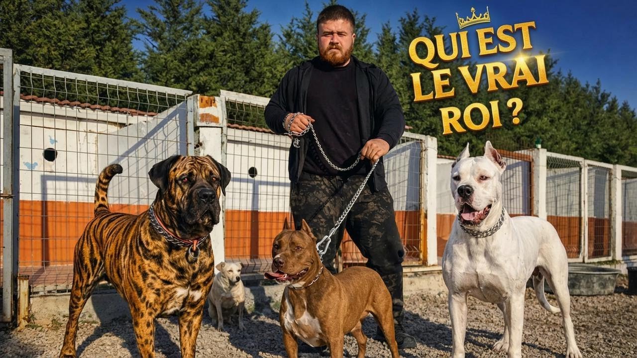 Le meilleur pitbull du monde face à un Cane Corso au look de tigre ! 😱🔥
