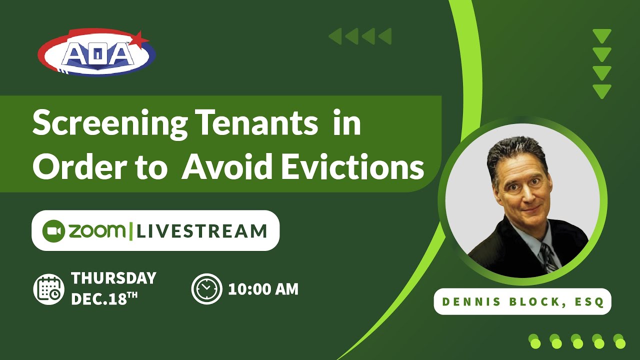 Screening Tenants in Order to Avoid Evictions