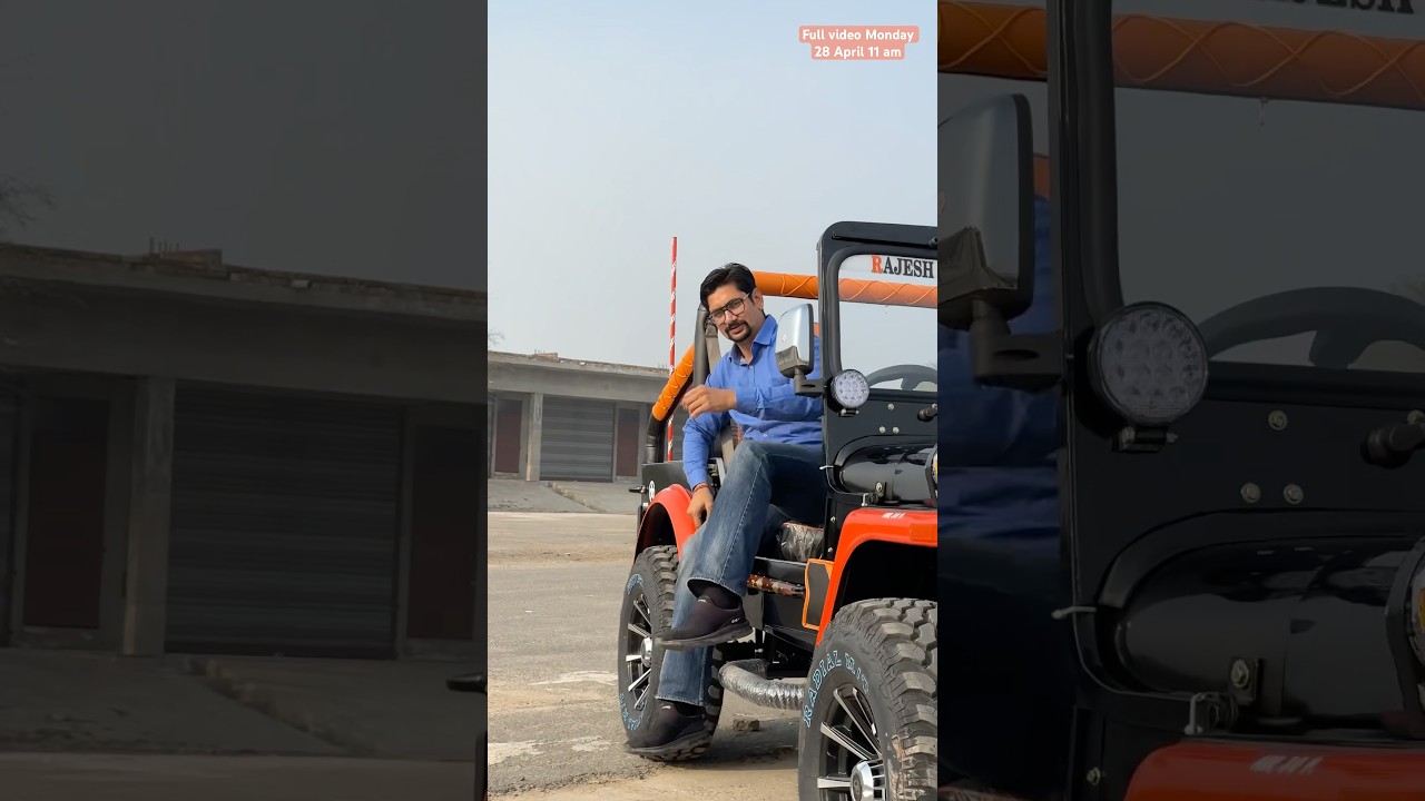 Modified open jeep going Odisha at online order by Rajesh Jain motor 9035785000
