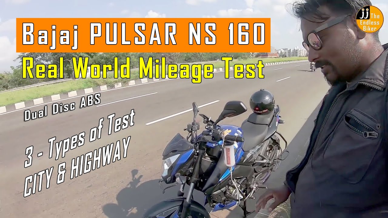 Bajaj Pulsar NS 160 Dual Disc ABS || REAL WORLD MILEAGE TEST || CITY & HIGHWAY TEST