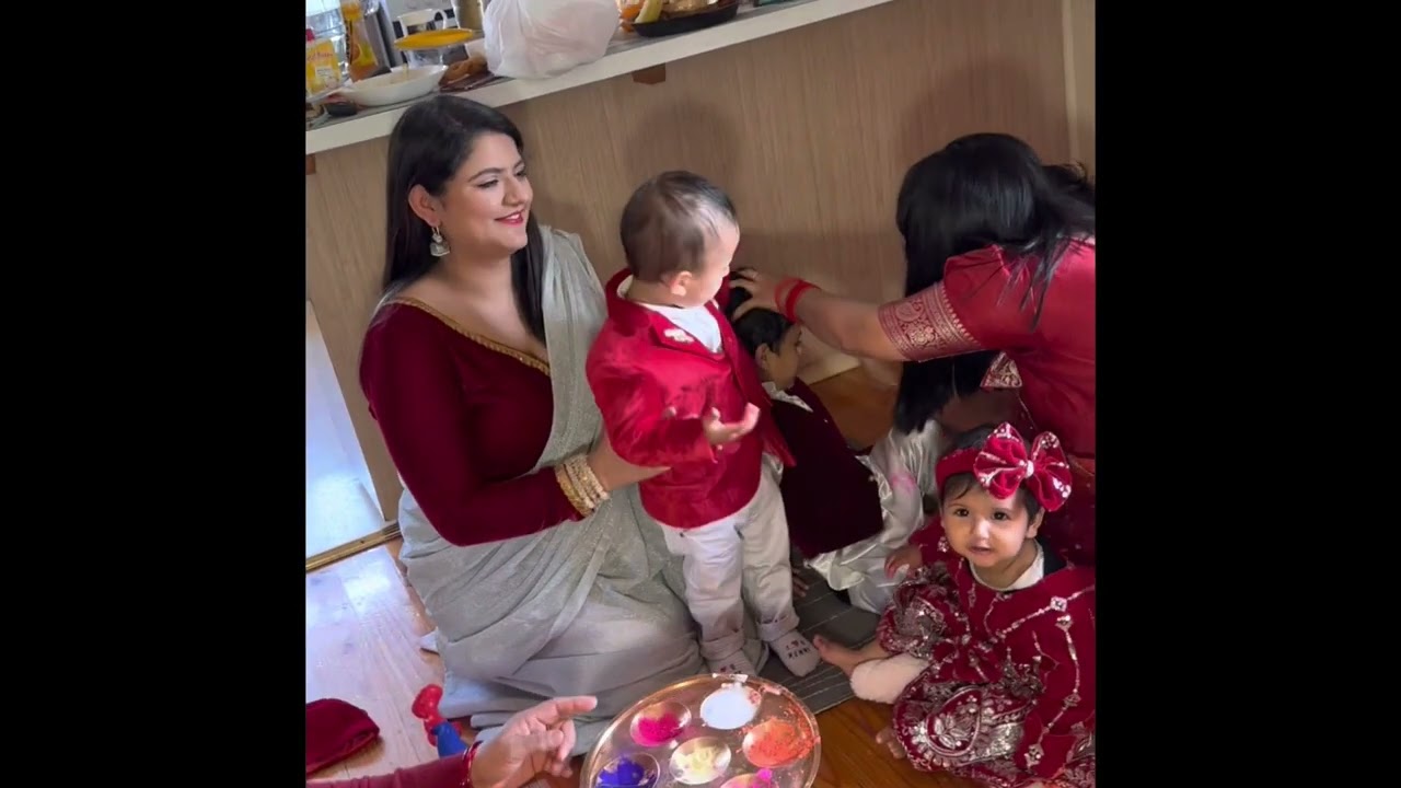 Sejun, Aarav, Riyansh 1st Bhaitika with his sister Aarya