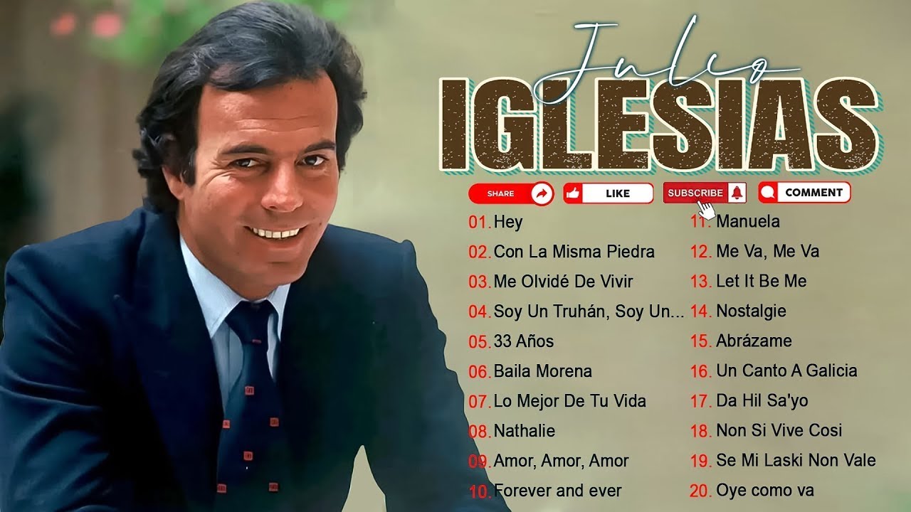 Julio Iglesias Sus Mejores Canciones   Julio Iglesias 30 Grandes Éxitos   Baladas Romanticas 