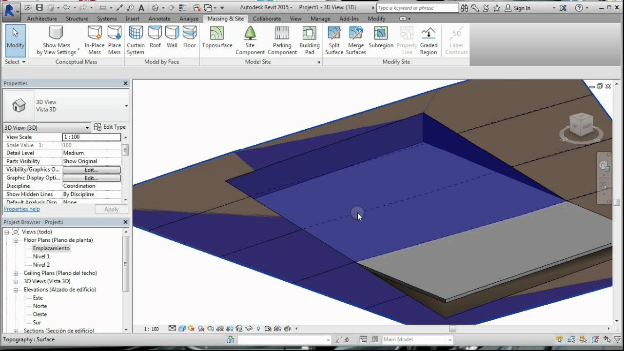 Como calcular excavaciones y rellenos en Revit; Tutorial Revit   MODELARQ