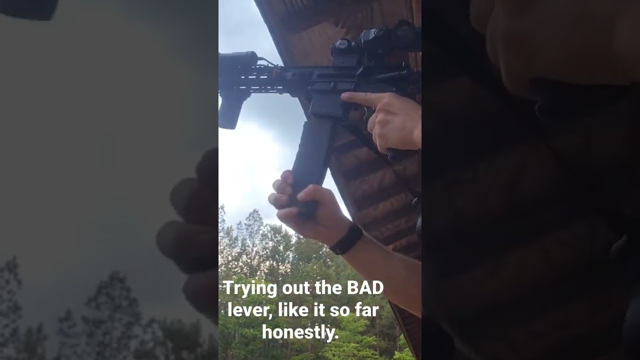 AR 15 reload with the magpul B.A.D. lever. (comment why you hate the B.A.D. lever)