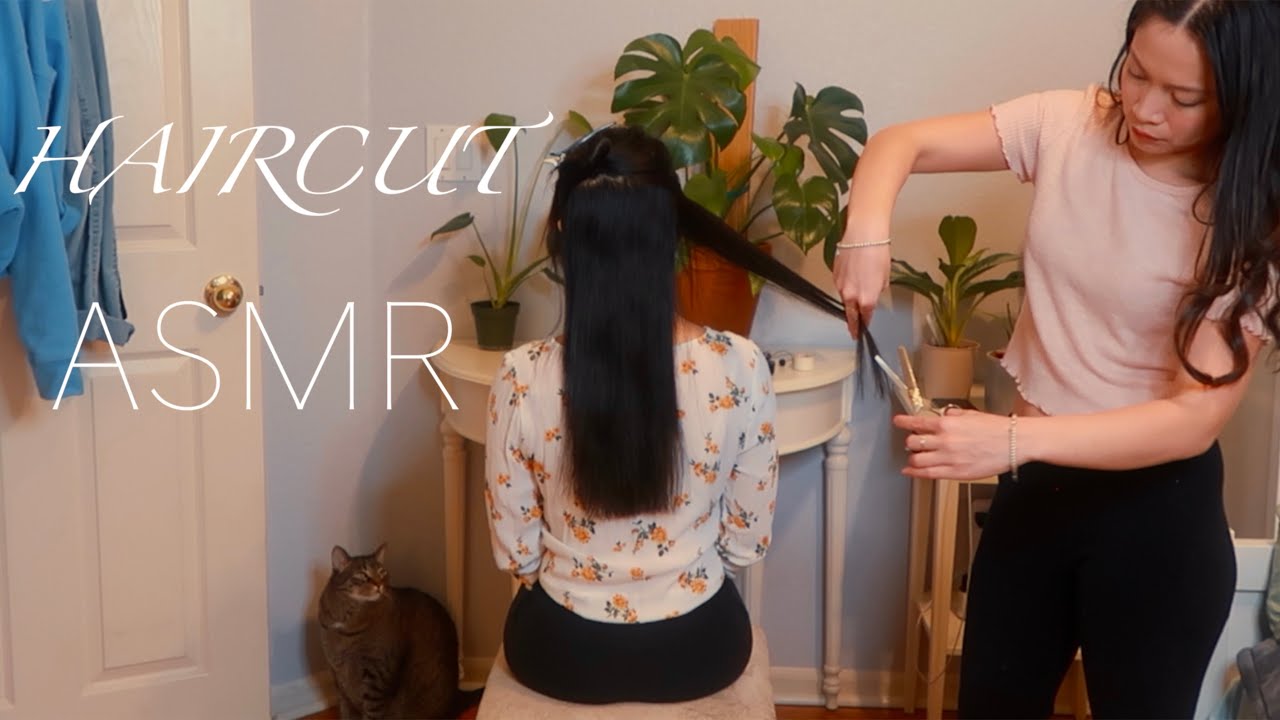 ASMR 💇Relaxing House Call Haircut / Scissor Sounds / Hair Brushing / Long Methodical Version