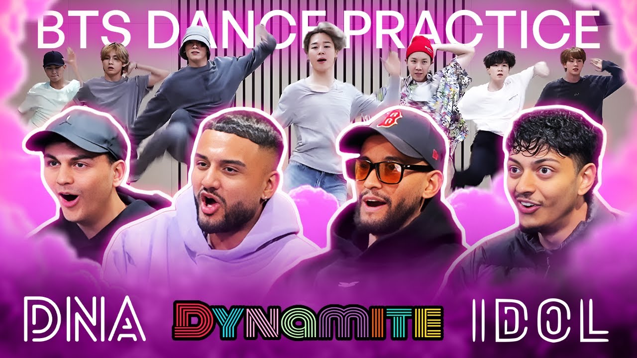 OUR FIRST TIME WATCHING BTS DANCE PRACTICE!! | BTS 'Dynamite', 'IDOL' and 'DNA'