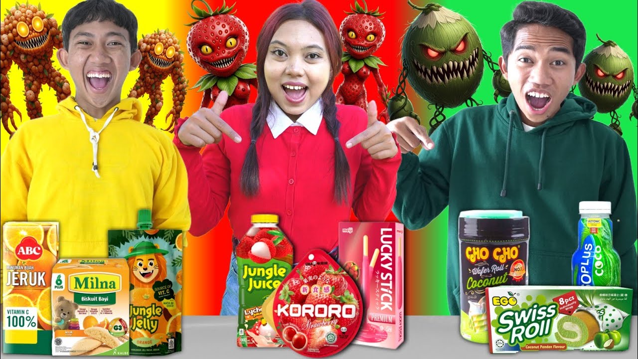 BERBURU MAKANAN SESUAI KARAKTER MONSTER BUAH VIRAL!! ARIK JADI BEGINI? | Mikael TubeHD