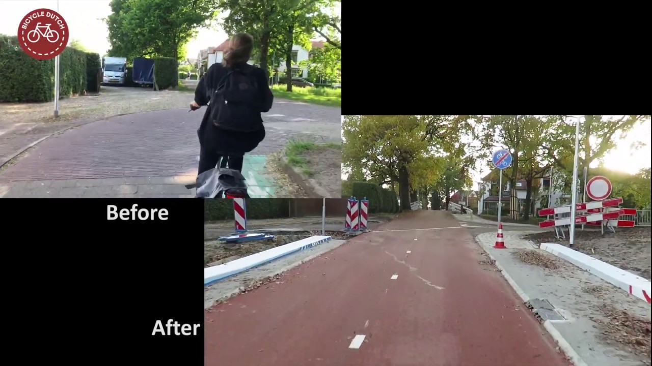 A ride through two cycle tunnels in De Bilt