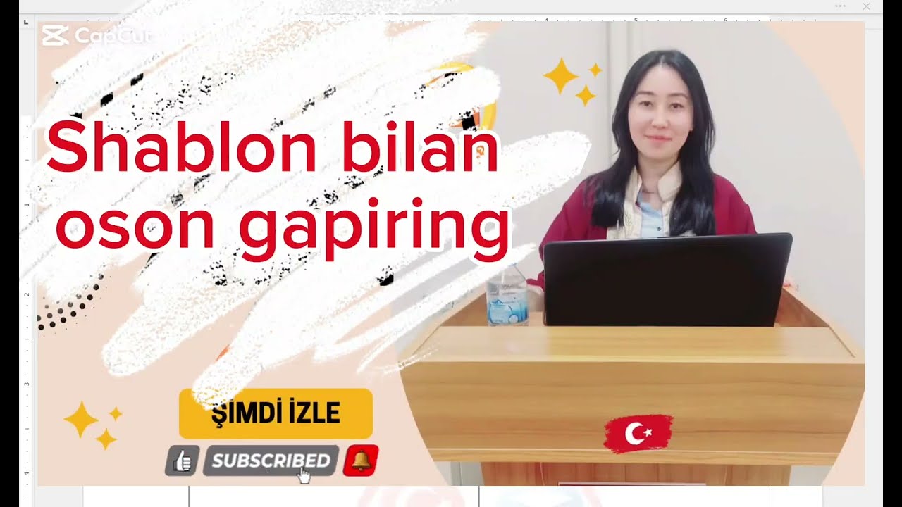 Türk tilida shablon bilan oson gapiring. 1-qism.