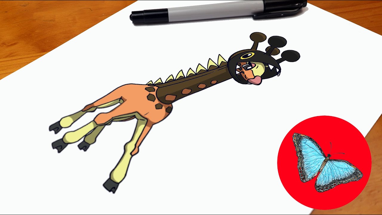 How To Draw Pokemon - Farigiraf Easy Step by Step