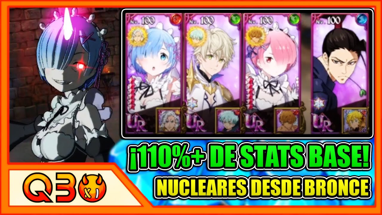 ¡DESPERTANDO AL OGRO! REM CON 110% DE STATS BASE MANDA BOMBAS NUCLEARES. | 7DS: Grand Cross