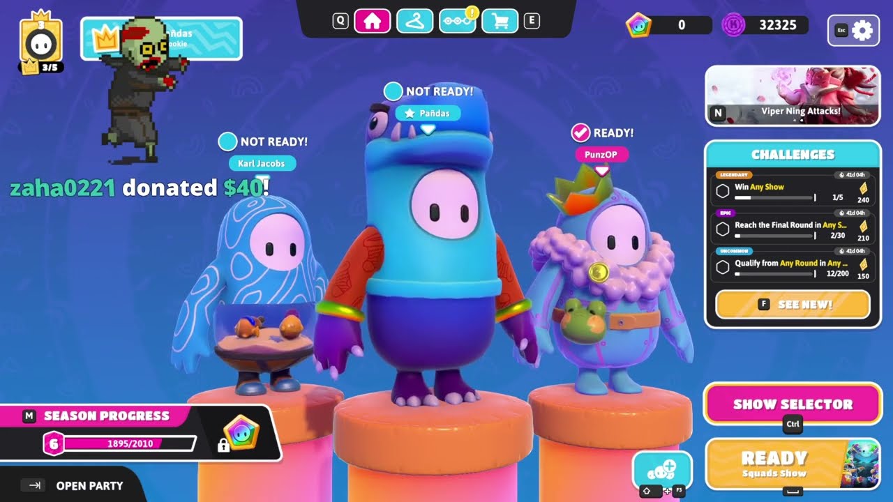 Sapnap alt VODS 19/7/2022: FALL GUYS WITH FRIENDS