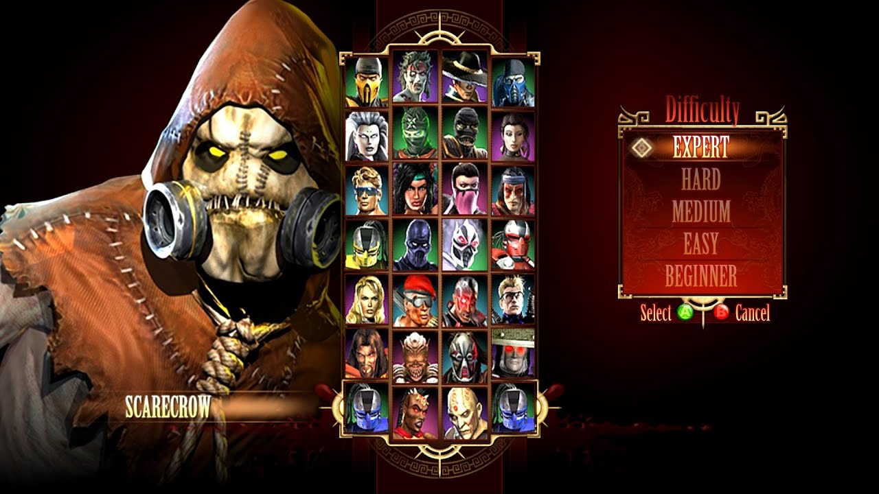 Mortal Kombat 9 - SCARECROW MOD - Expert Arcade Ladder - Gameplay @ (1080p) - 60ᶠᵖˢ ✔