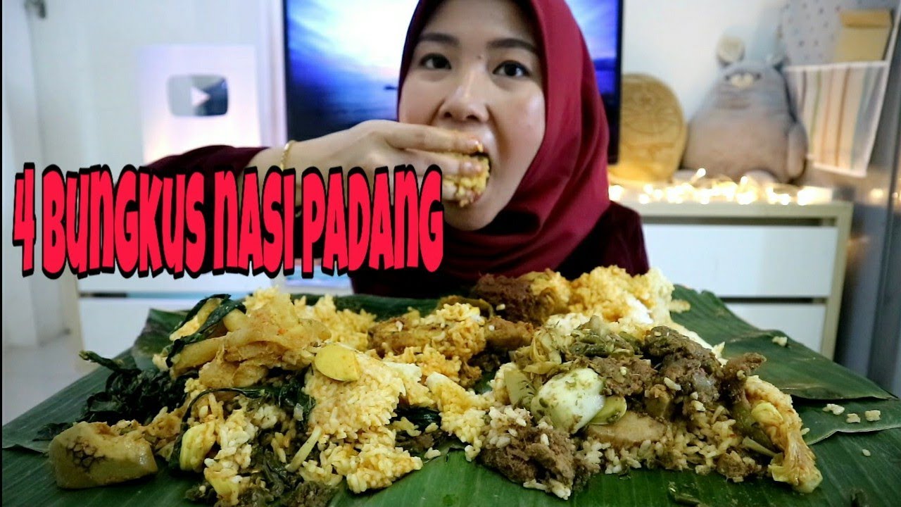 AUTO MABOK!! MUKBANG 4 BUNGKUS NASI PADANG