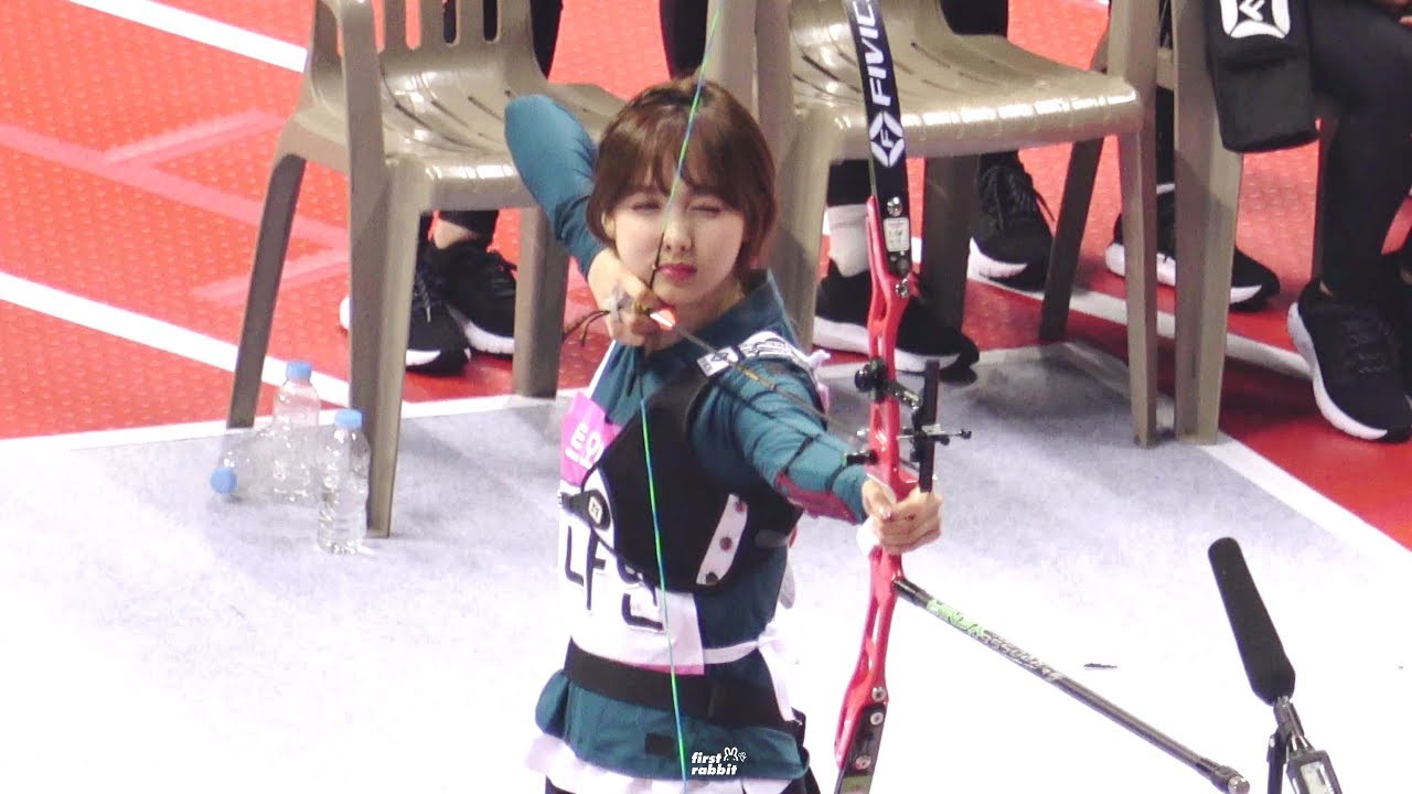 180115 [4K] 아육대 여자양궁 트와이스 나연 직캠 (양궁왕 임나연)