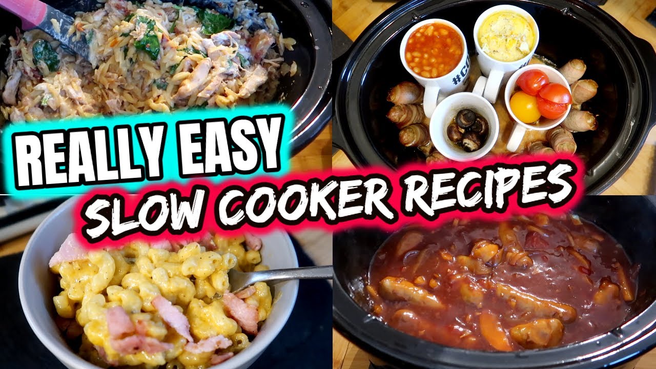 4 EASY SLOW COOKER RECIPES INCLUDING A FULL ENGLISH BREAKFAST 🍳