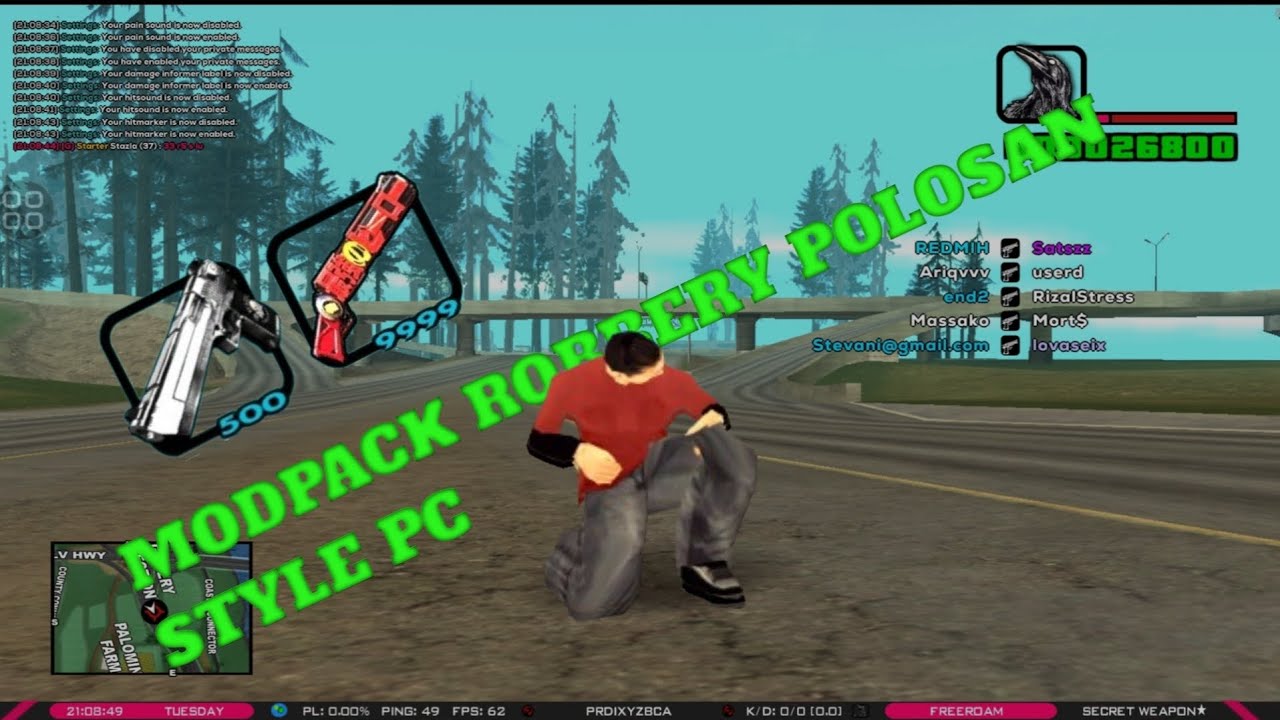 [SHARE] MODPACK ROBBERY STYLE PC DAN RINGAN, ENAK BUAT RP!! | GTA SAMP MOBILE